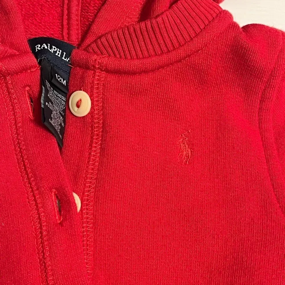 Ralph Lauren Baby Girl Fleece Sweater Dress Size 12 months